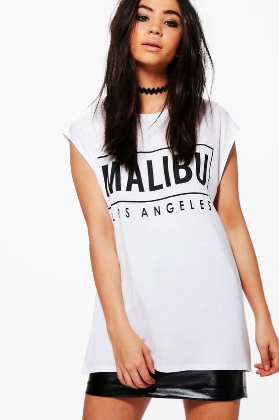 Rebecca Malibu Slogan Sleeveless Top